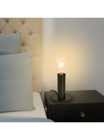 ZMH Tischleuchte 1-flammige E27 vintage in schwarz B 13cm