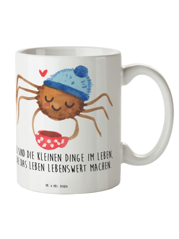 Mr. & Mrs. Panda Tasse Spinne Agathe Kaffee mit Spruch in Weiß