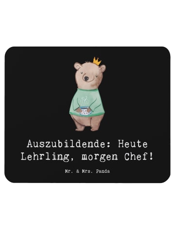 Mr. & Mrs. Panda Mousepad Auszubildende Chef mit Spruch in Schwarz