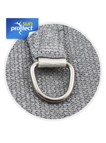 Gartenia sunprotect Professional Sonnensegel, 3,6 x 3,6 m, Quadrat, grausilber in Grausilber