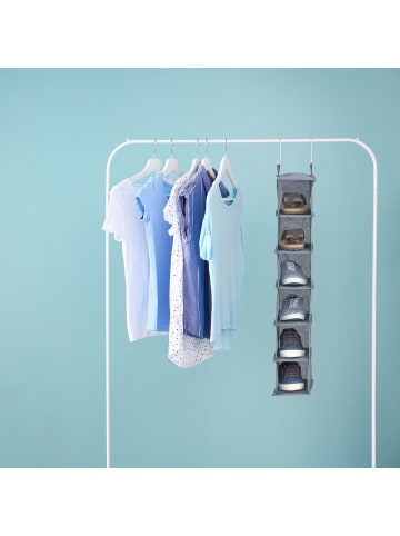 relaxdays Kleiderschrank-Hängeregal in Grau - (B)15 x (H)99 x (T)30 cm