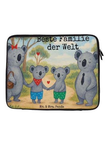 Mr. & Mrs. Panda Laptop Case Koala Familie zwei Design mit Spruch in Weiß