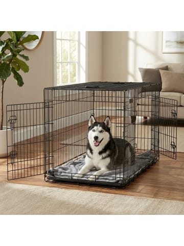 Feandrea Transportbox Dack in Schwarz - (B)74.5 x (H)80.5 x (T)122 cm