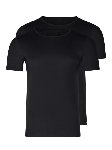 Skiny Unterhemd / Shirt Kurzarm Basis in Schwarz