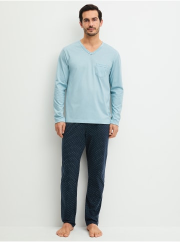 Calida Pyjama in tourmaline blue
