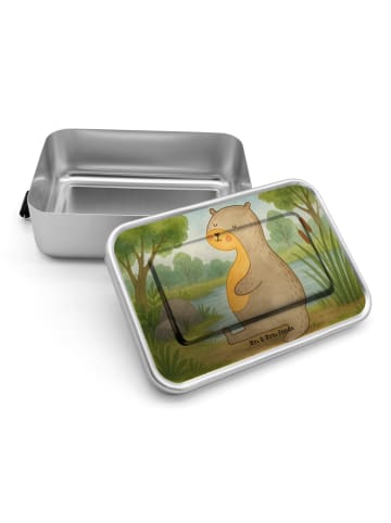 Mr. & Mrs. Panda Metall Brotdose Otter Bauch Design ohne Spruch in Weiß