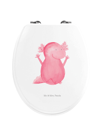 Mr. & Mrs. Panda Motiv WC Sitz Axolotl Hurra ohne Spruch in Weiß