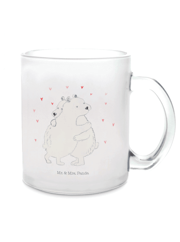 Mr. & Mrs. Panda Glühweinbecher Eisbär Umarmen ohne Spruch in Transparent