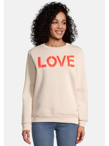 Salzhaut Sweatshirt ILVA in Beige-Neon Mandarin