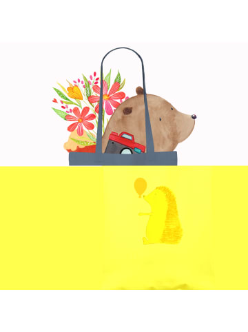 Mr. & Mrs. Panda Einkaufstasche Igel Luftballon mit Spruch in Indigo Blue