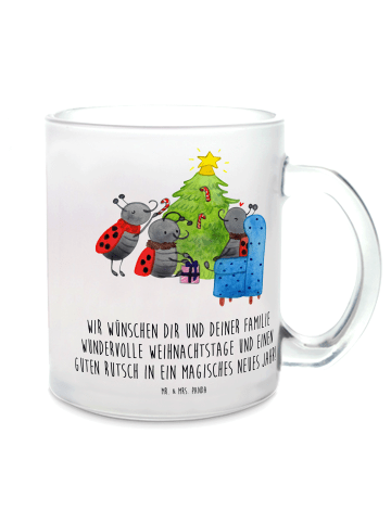 Mr. & Mrs. Panda Teetasse Weihnachten Smörle mit Spruch in Transparent