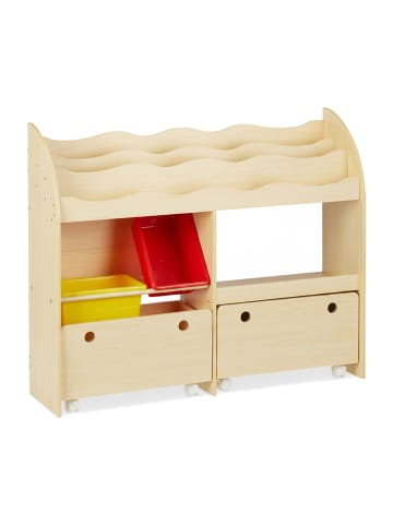 relaxdays Kinderregal in Holzfarben - (B)108 x (H)88 x (T)29 cm