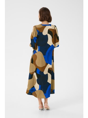 CULTURE Kleid CUdana Relaxed fit in Blue/Brown Art