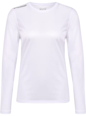 Hummel Hummel T-Shirt L/S Hmlrun Laufen Damen Atmungsaktiv Leichte Design in WHITE