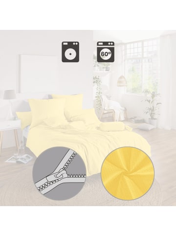 Erwin Müller Seersucker Kuschelkissenbezug Rosenheim in gelb