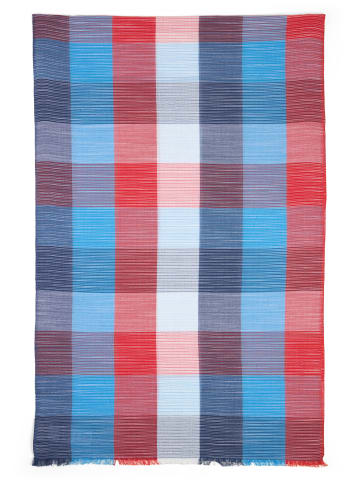 Nils Sundström Schal in blau rot - 0001