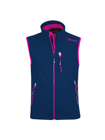 Trollkids Funktionsweste Trollfjord in navy/pink