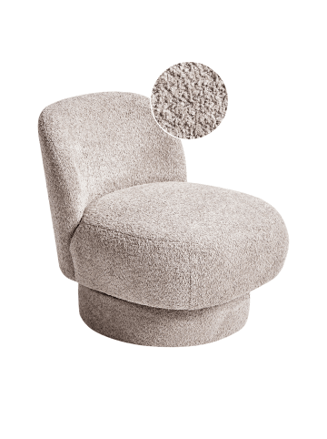 Beliani Sessel AYLO in Beige - (W) 60 x (H) 65 x (L) 70 cm