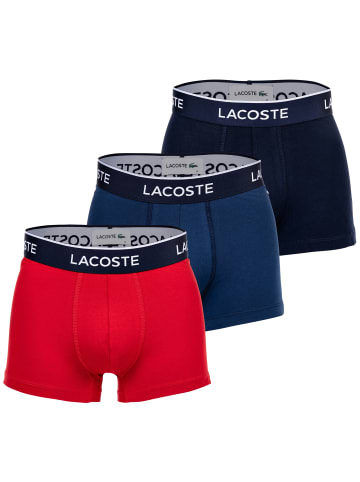 Lacoste Boxershort 3er Pack in Blau/Rot