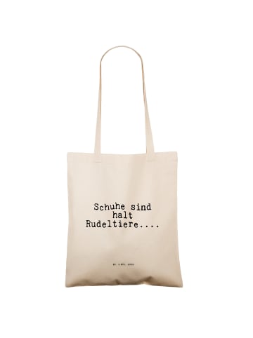 Mr. & Mrs. Panda Shopping Tasche Schuhe sind halt Rudeltiere....... in Creme