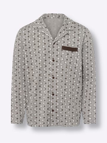 Sieh an! Schlafanzug in steingrau-schoko-gemustert