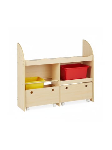 relaxdays Kinderregal in Holzfarben - (B)108 x (H)88 x (T)29 cm