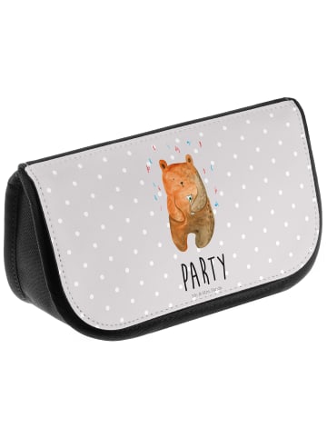 Mr. & Mrs. Panda Make-up-Organizer Bär Party mit Spruch in Grau Pastell