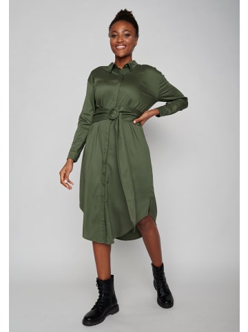 GreenBomb Kleid Basic in Schmutziges Olivgrün