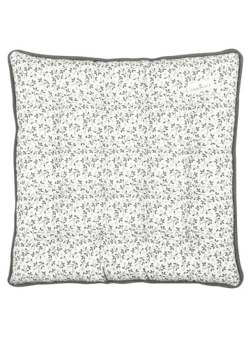 Greengate Sitzkissen EILEEN Grau mit Blumen 40x40