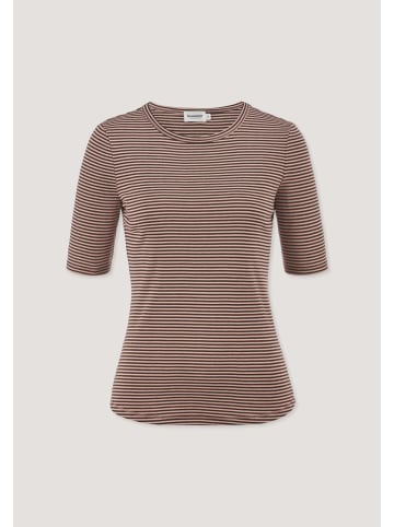 Hessnatur Hessnatur Softrib Streifen T-Shirt Fitted aus Bio-Baumwolle und TENCEL™ Modal in rosé