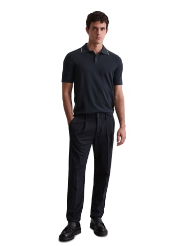 Marc O'Polo Strick-Poloshirt DFB Travel Collection in Deep Night Blue