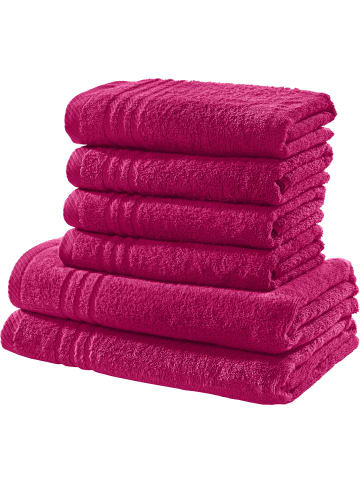 REDBEST Frottier Frottier-Set uni 6-tlg. New York in fuchsia