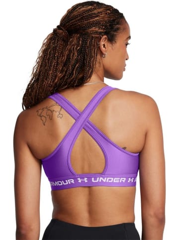 Under Armour Sport-BH "Crossback Mid Bra" in Lila