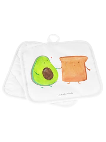 Mr. & Mrs. Panda Ofenhandschuhe Avocado Toast ohne Spruch in Weiß