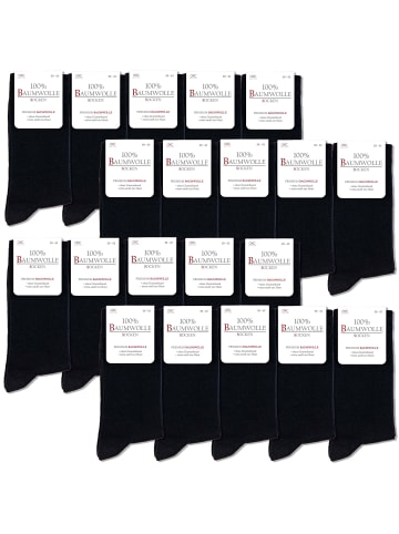 Occulto 20er Pack 100% Baumwollsocken Ingo in Schwarz