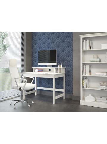 ebuy24 Schreibtisch Hirsa Weiss 110 x 69 cm