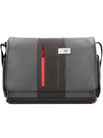 Piquadro Urban Messenger Leder 36 cm Laptopfach in grey black