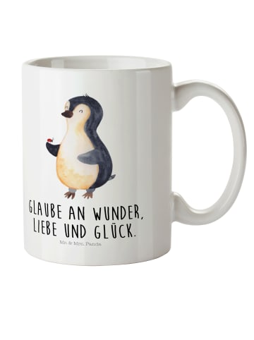 Mr. & Mrs. Panda Kindertasse Pinguin Marienkäfer mit Spruch in Weiß