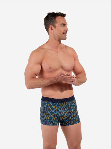 HOM Retro Boxer Boxer Briefs HO1 Westgate in blue print