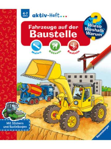 Ravensburger Verlag GmbH Buch - Wieso? Weshalb? Warum? aktiv-Heft - Fahrzeuge auf der Baustelle