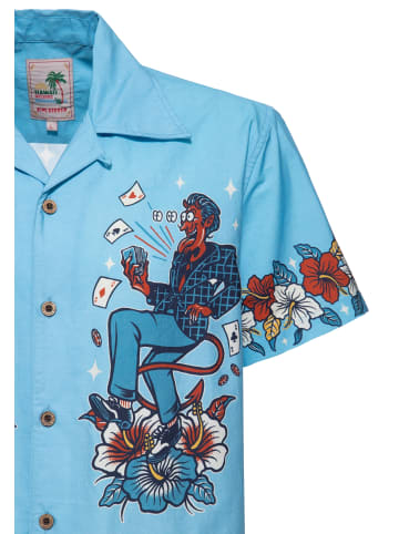 King Kerosin King Kerosin Hawaiihemd Devils in hellblau
