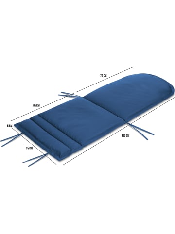 Aspero Stuhlauflage für Adirondack Gartenstuhl Catania in Navy