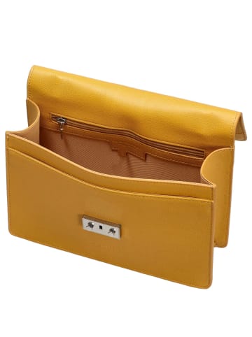 Seidenfelt Roros Big - Schultertasche 28 cm (oxblood/gold) in mustard