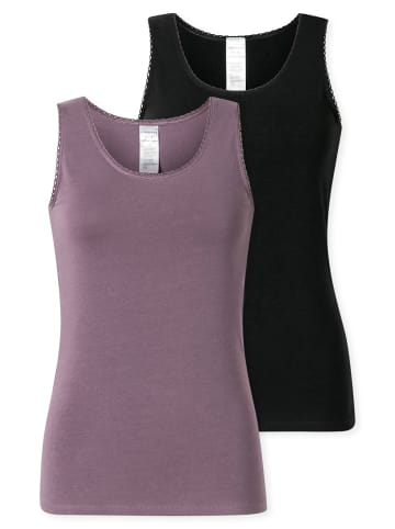 Schiesser Unterhemd Modern Multipacks in schwarz, lila