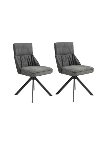 byLiving 2er-Set: Stuhl CALIFORNIA in Anthrazit/Schwarz - (B) 50 x (H) 89 x (T) 56 cm