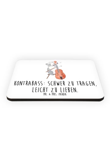 Mr. & Mrs. Panda Magnet Kontrabass Liebe mit Spruch in Weiß