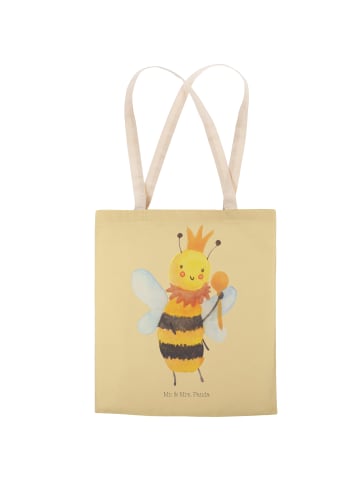 Mr. & Mrs. Panda Henkeltasche Biene König ohne Spruch in Gelb Pastell