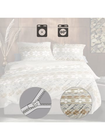 Irisette Fein-Biber Bettwäsche in beige