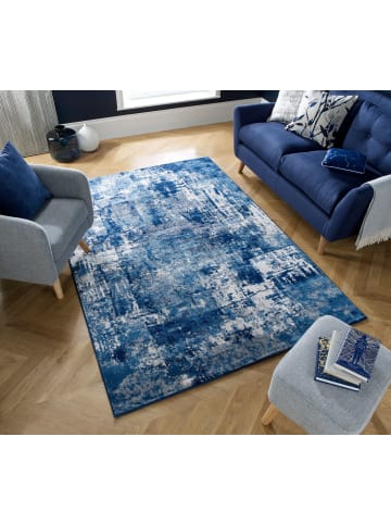 KADIMA DESIGN Abstrakte Kunst-Teppiche in Premium-Qualität in Blau