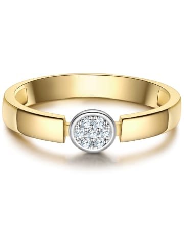 Rafaela Donata Ring Sterling Silber bicolor Zirkonia weiß in gelbgold